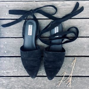🌙Steve Madden Talia Black Suede Sandals